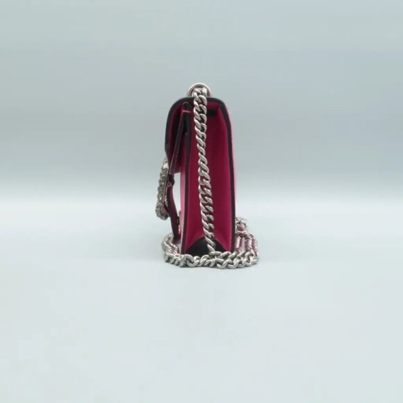 100% Authentic GUCCI Dionysus Mini Fuchsia Leather Shoulder Bag - Picture 4 of 12